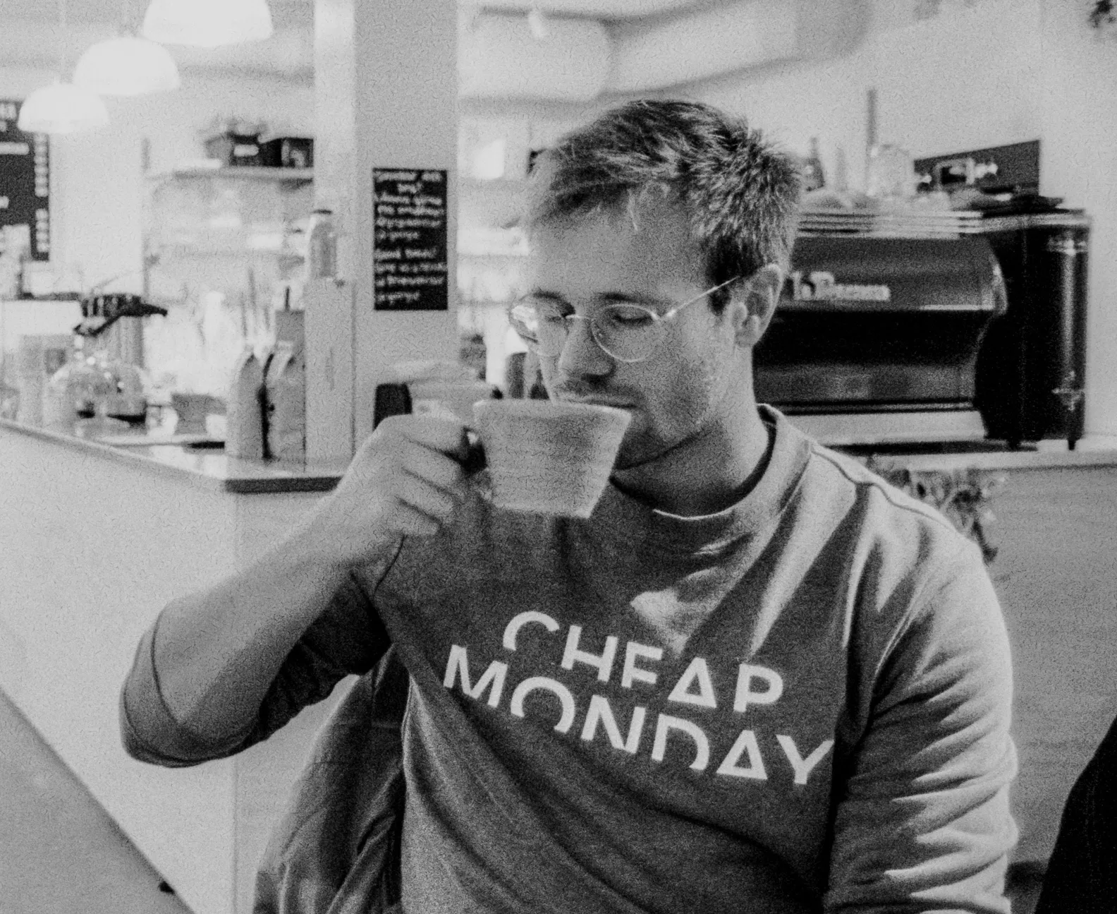 me sippin' creamy soy latte